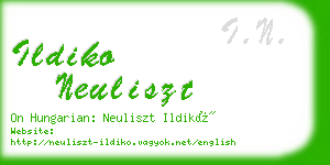 ildiko neuliszt business card